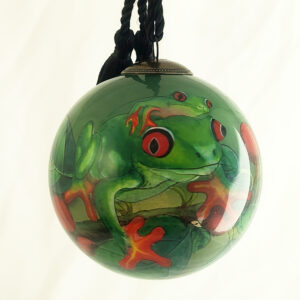 Li Bien Handpainted Mother-and-Child Frogs Christmas Ornament