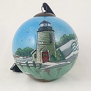 Li Bien Inside Painted Lighthouse Theme Ornaments # (1)