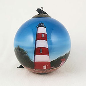 Li Bien Inside Painted Lighthouse Theme Ornaments # (10)