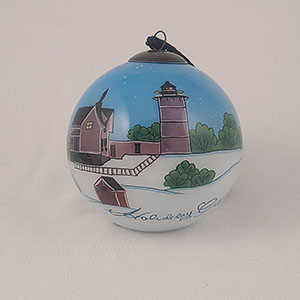 Li Bien Inside Painted Lighthouse Theme Ornaments # (11)