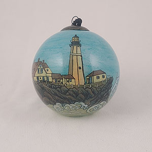 Li Bien Inside Painted Lighthouse Theme Ornaments # (12)