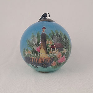 Li Bien Inside Painted Lighthouse Theme Ornaments # (3)