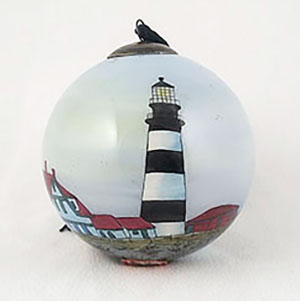 Li Bien Inside Painted Lighthouse Theme Ornaments # (6)