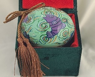 Colored Fish - Li Bien Inside Painted Glass Ornament