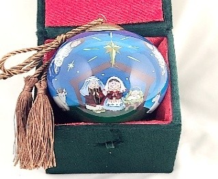 Prayer & Blessing - Li Bien Inside Painted Glass Ornament