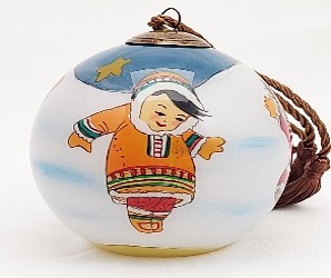 Girls - Li Bien Inside Painted Glass Ornament